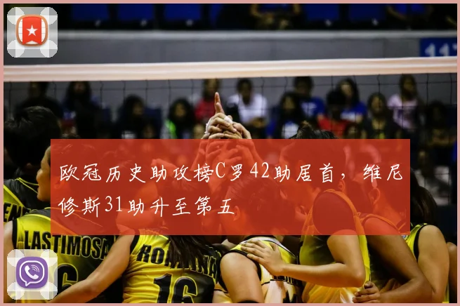 欧冠历史助攻榜C罗42助居首，维尼修斯31助升至第五